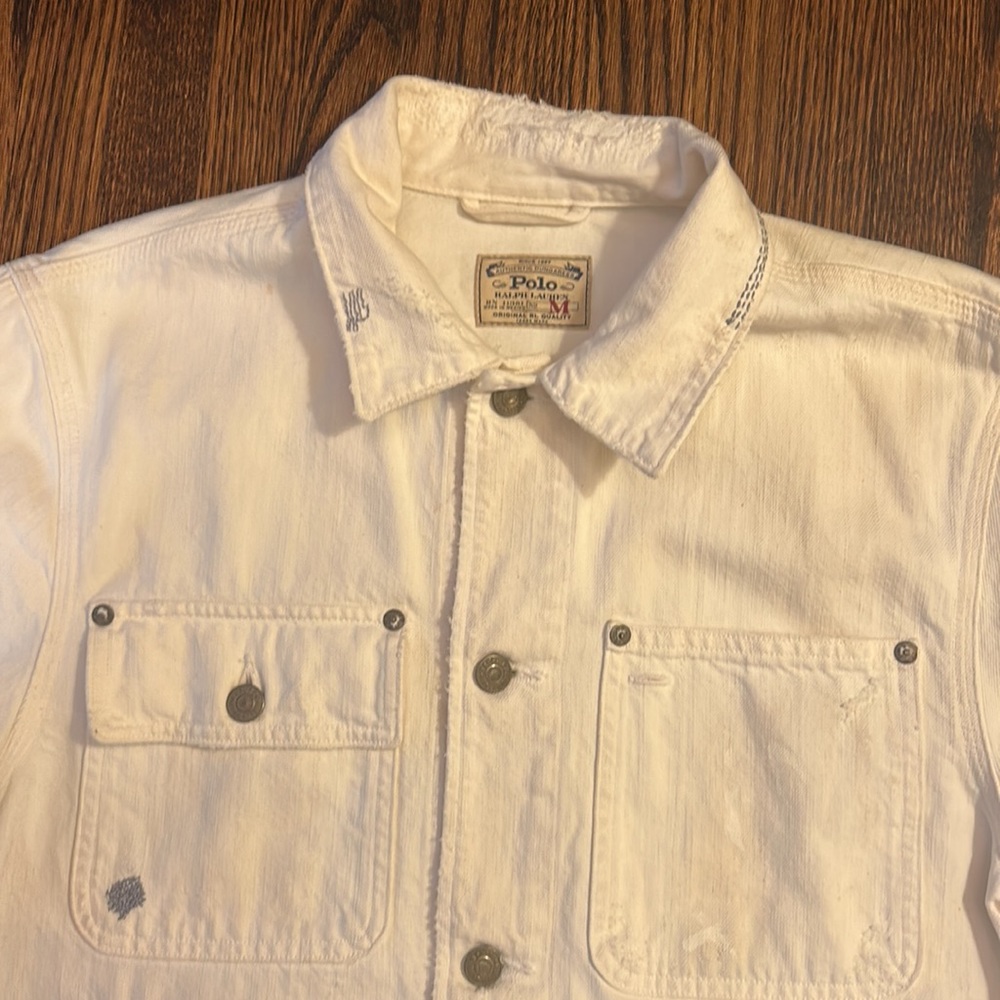 Polo by Ralph Lauren White Denim Jacket - Picture 6 of 12